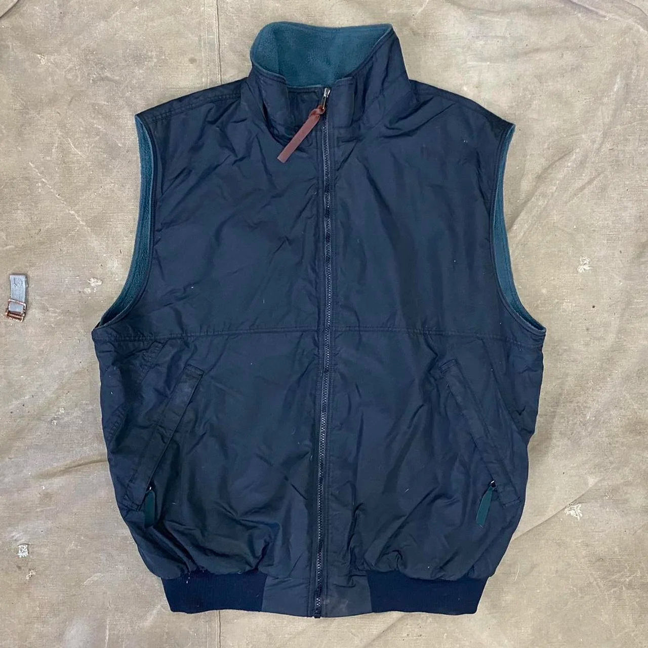 Patagonia Black Nylon full zip fleece vest - Size XXL